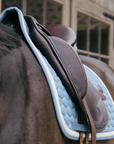 Kentucky Horsewear Dressage Saddle Pad with Plaited Cord, Light Blue