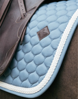 Kentucky Horsewear Dressage Saddle Pad with Plaited Cord, Light Blue