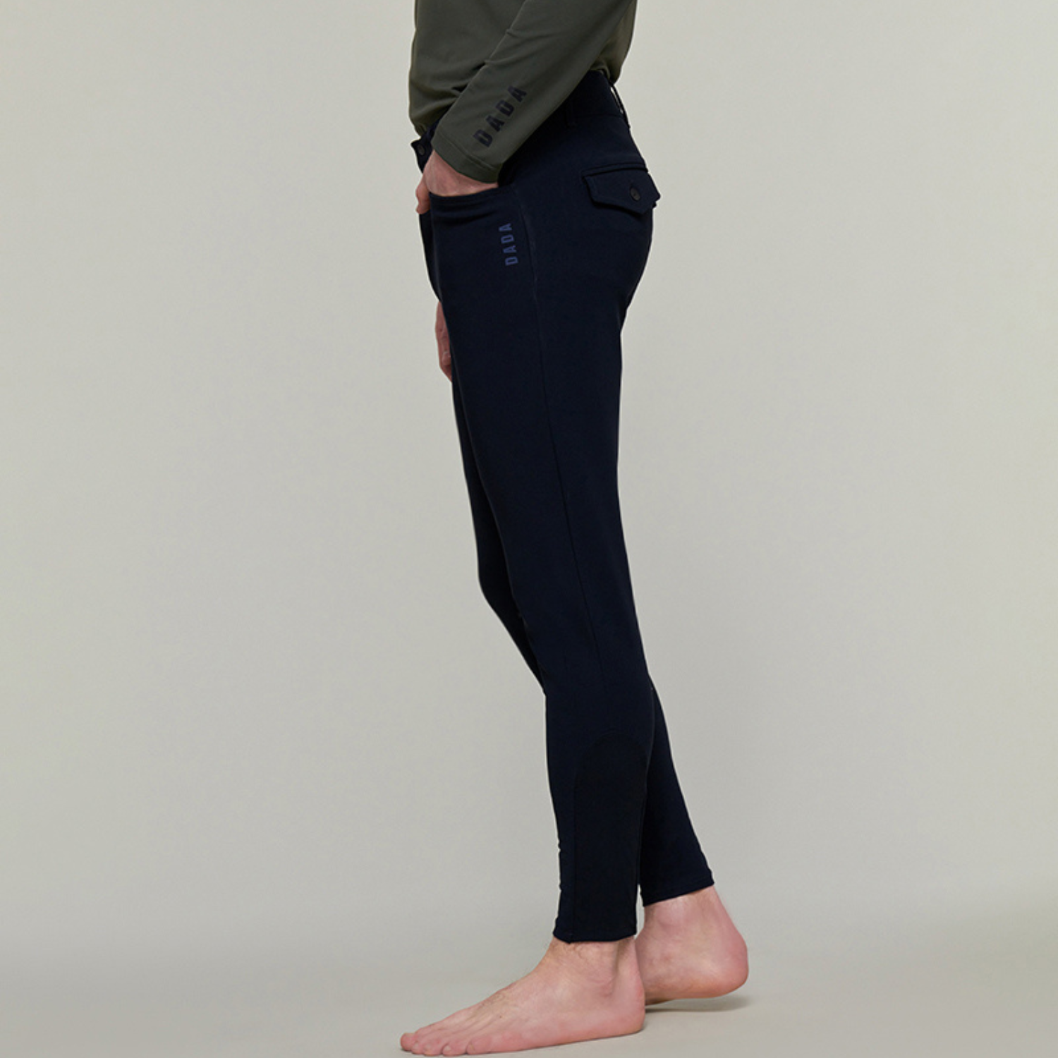 Dada Sport Capitol Mens Knee Grip Breeches, Navy