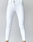 Yagya Ladies Compression Performance Knee Grip Breeches, White