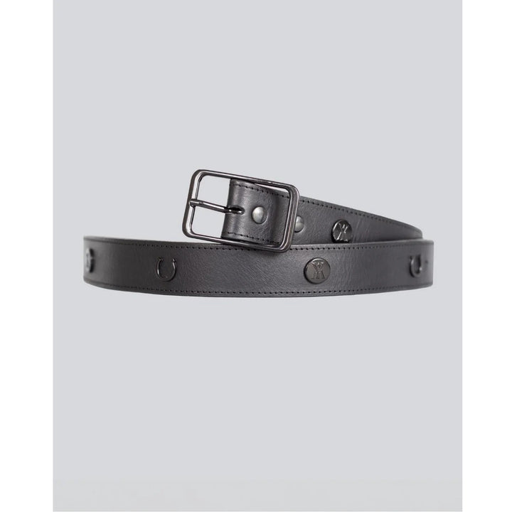 Yagya Leather Bucket Belt, Black