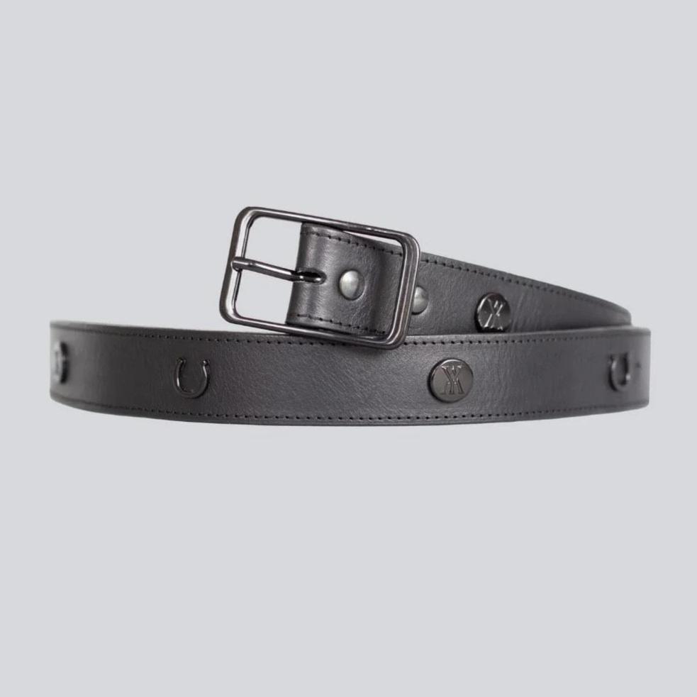 Yagya Leather Bucket Belt, Black