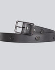 Yagya Leather Bucket Belt, Black