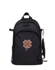 Veltri Novelty Delaire Lucky Clover Backpack, Black/Rosegold