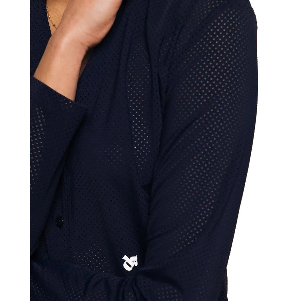 Dada Sport Arqana Ladies Perforated Shirt, Navy