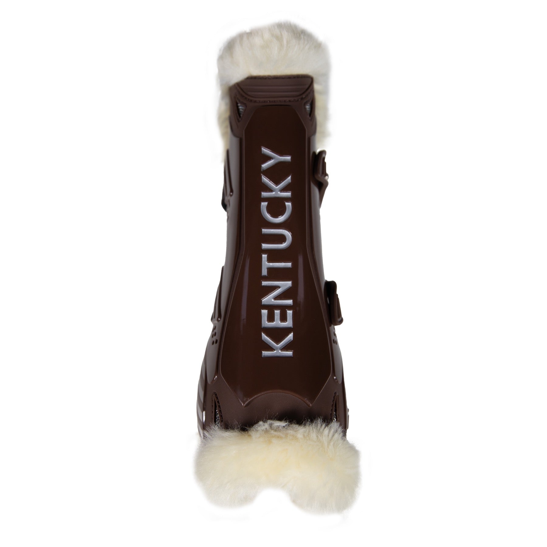 Kentucky Horsewear Vegan Sheepskin Bamboo Tendon Boots, Brown