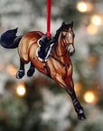 Jumping Horse Ornaments - Bay Hunter Jumper