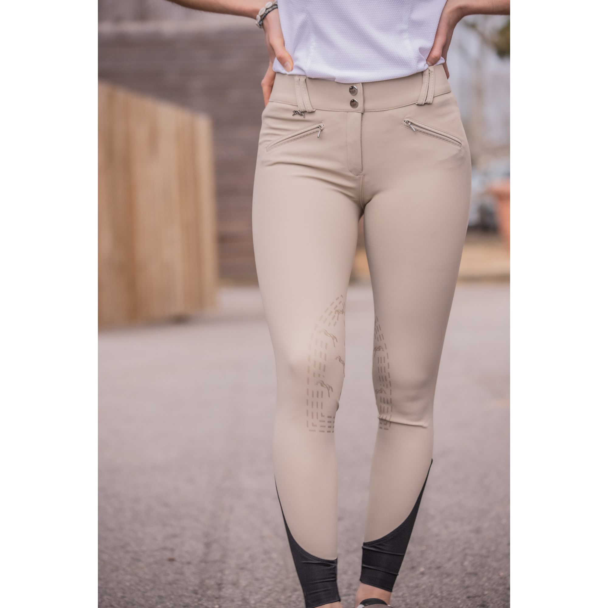 Penelope Ladies New Rocky Knee Grip Breeches, Beige