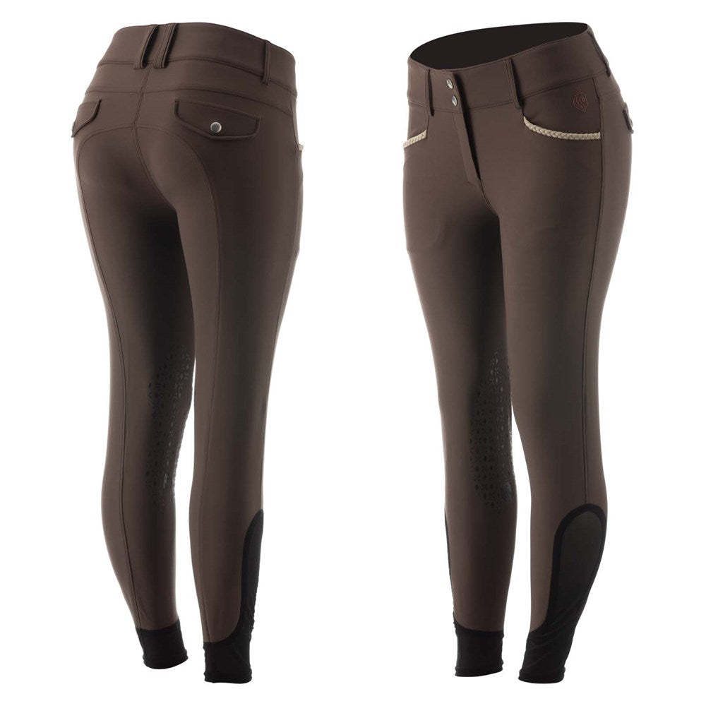 Equinavia Madeleine Womens Knee Patch Breeches, Earth Brown