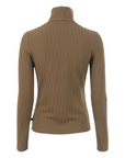 Cavallo CavalLeela Ladies Long Sleeve Turtleneck Shirt, Dark Caramel