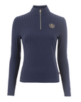 Cavallo CavalLibra Ladies 1/2 Zip Long Sleeve Training Shirt, Night Shadow