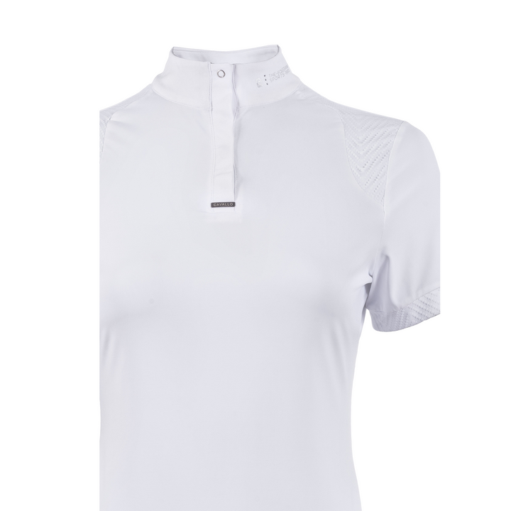 Cavallo Ladies Short Sleeve Competition Shirt, White