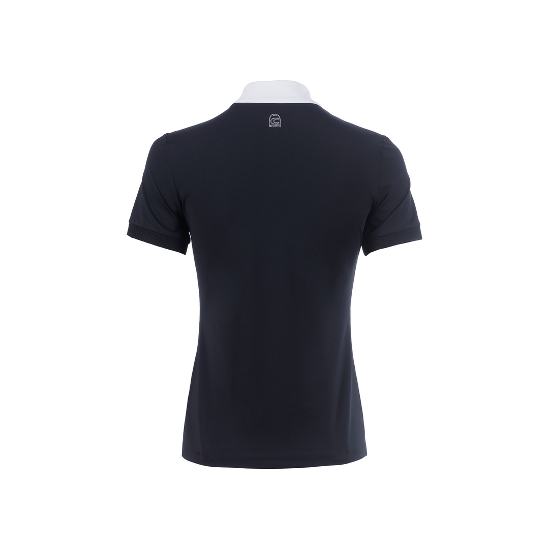 Cavallo Ladies Short Sleeve Competition Shirt, Dark Blue