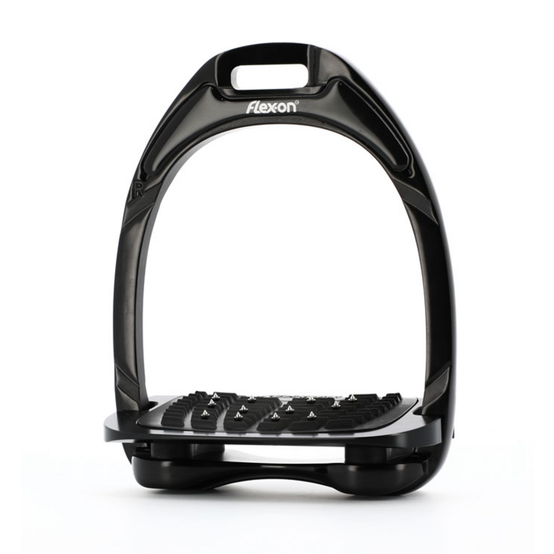 Flex-on The Aluminium Stirrup Inclined Ultra Grip, Black/Black