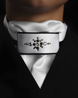 ANKY® Stock Tie Stone-DeLuxe, White/Black