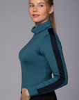 Schockemohle SPAlessia Ladies Long Sleeve Turtleneck, Emerald