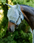 Amigo Fly Mask, Heather Blue/Blue & Silver