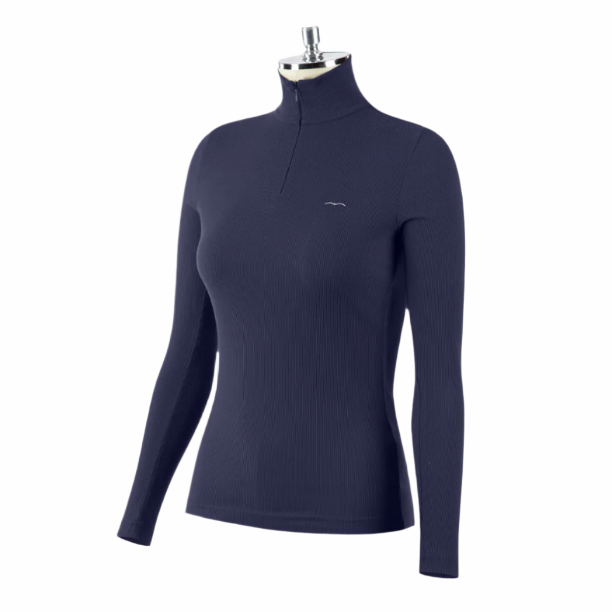 Animo Italia Boston Woman&#39;s Long Sleeve Thermal Turtleneck, Navy Blue