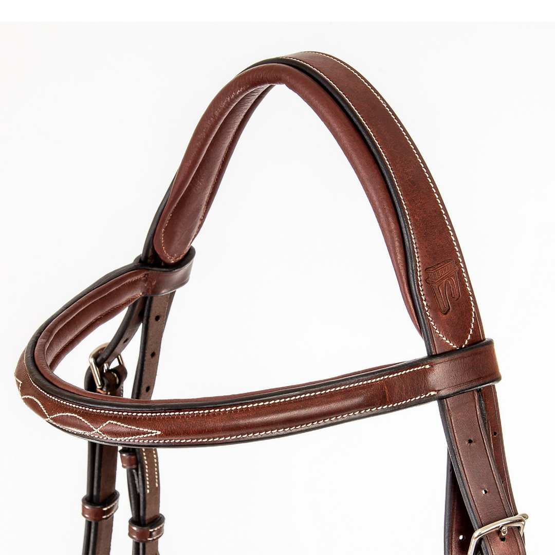 ADT Tack Imperial Bridle w/Raised Fancy Laced Reins, Brown