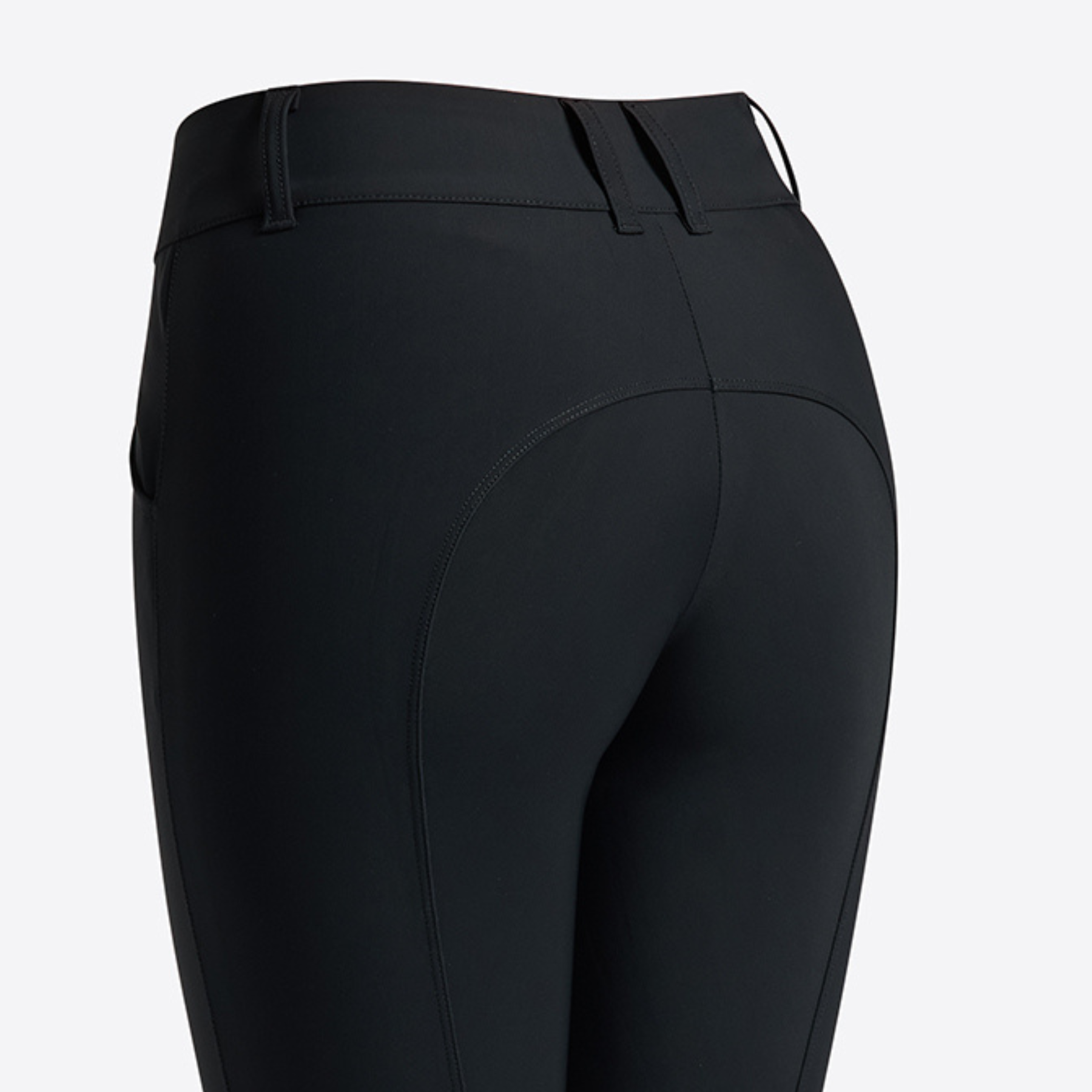 RG Ladies High Waist Knee Grip Breeches, Black