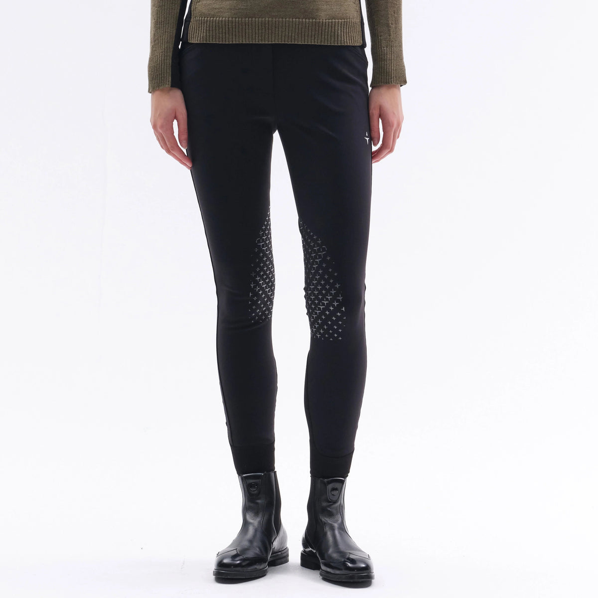 Trolle Athl High Waist Knee Grip Ladies Breeches, Black