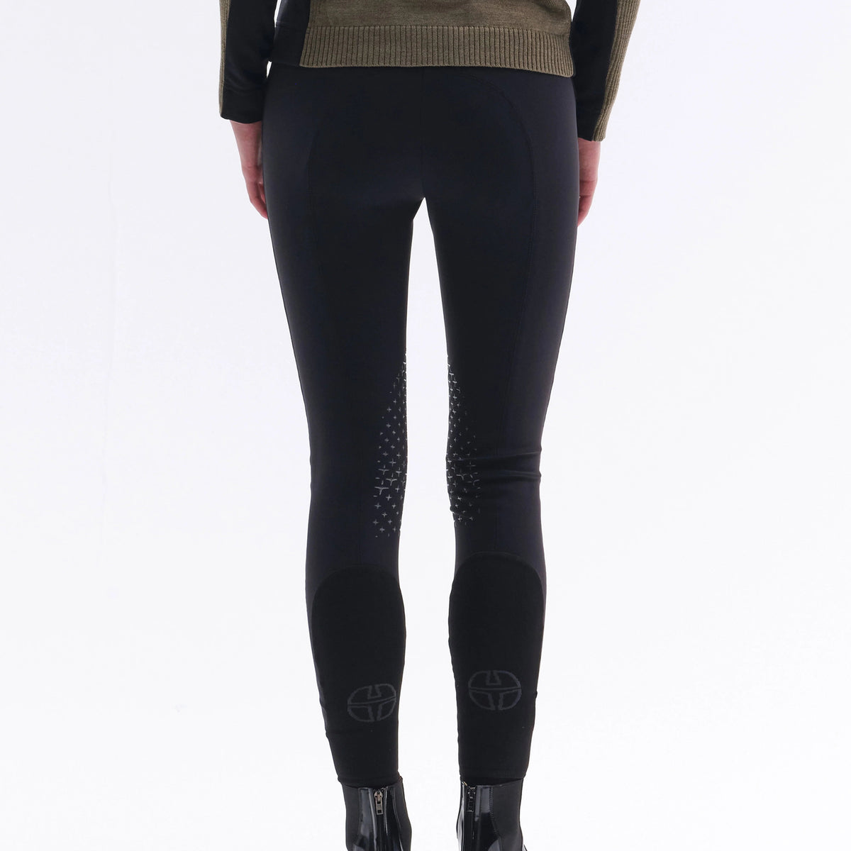 Trolle Athl High Waist Knee Grip Ladies Breeches, Black