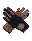 Sixteen Cypress Riding Gloves, Black & Cognac
