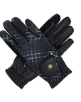 Sixteen Cypress Riding Gloves, Black Field Plaid
