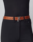 Yagya Signature Belt, Brown/Silver