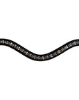 Lumiere Ariana Crystal Browband, Black Leather