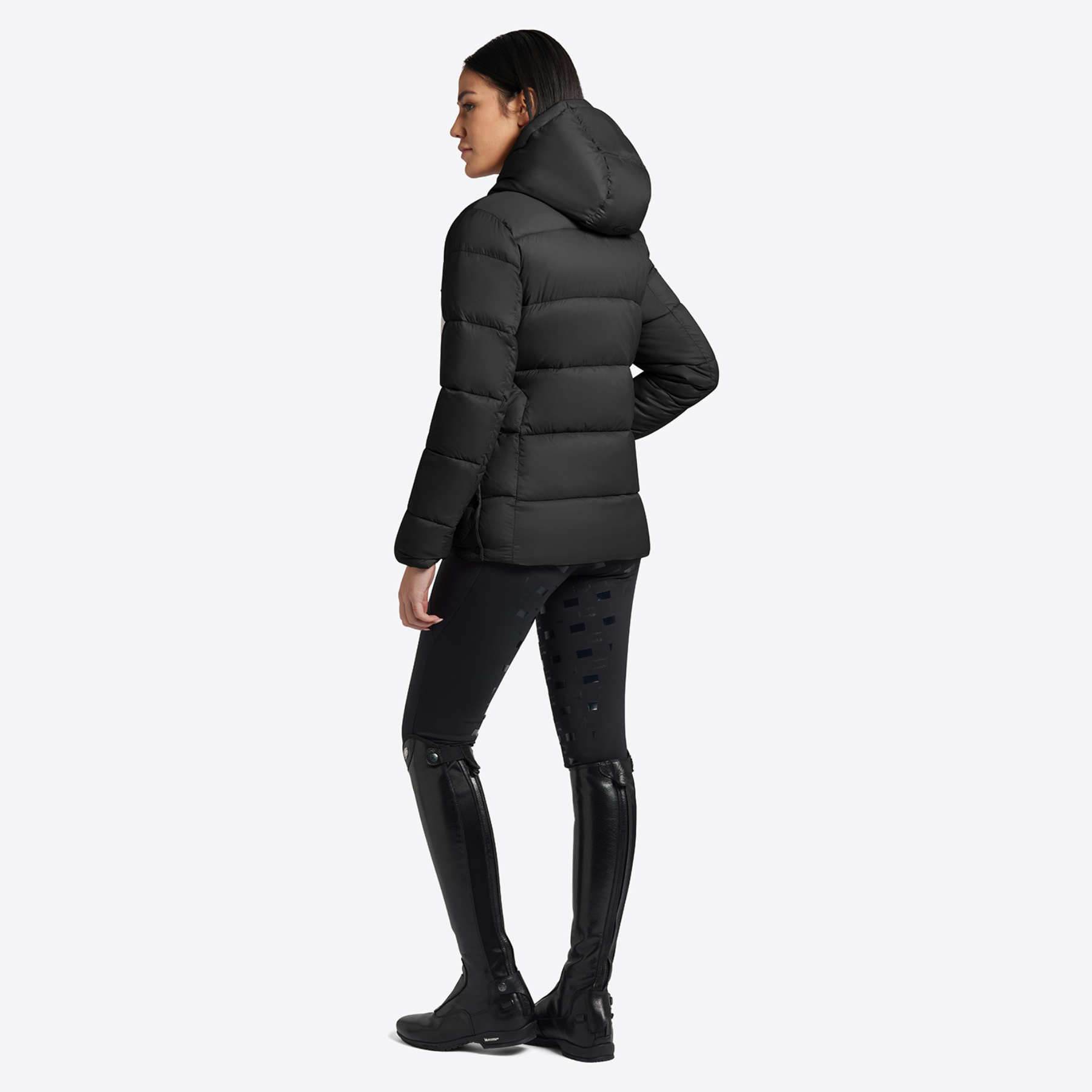 RG Nylon Quilted Hooded Puffer Jacket