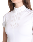 Montar MoViolet Ladies Short Sleeve Show Shirt, White