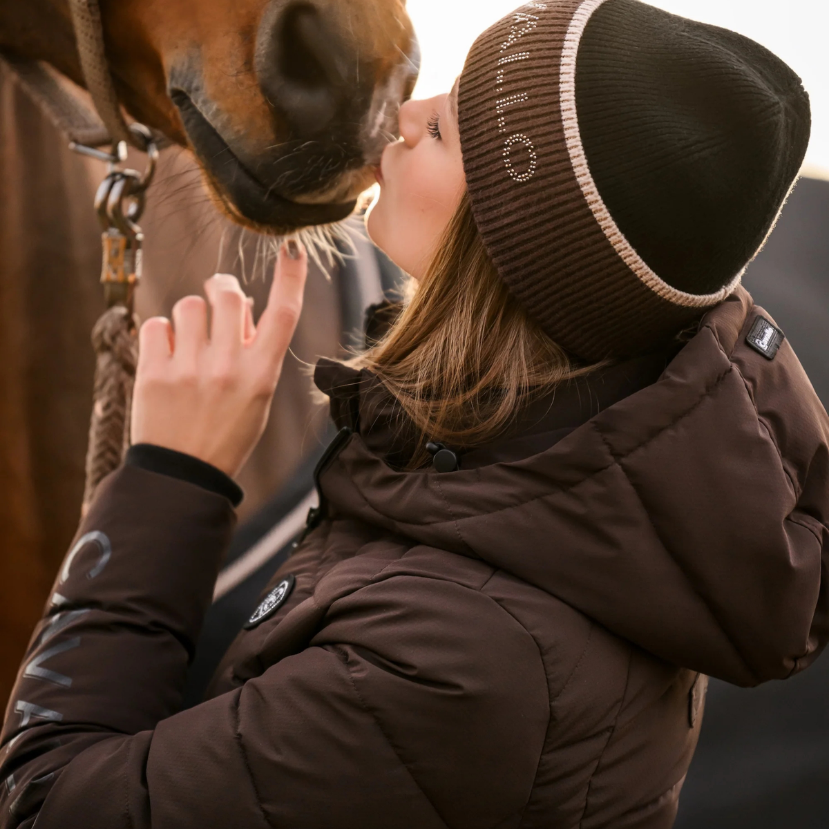 Cavallo CavalDeni Ladies Long Winter Coat, Café Noir
