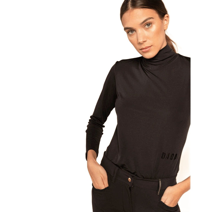 Dada Sport Consul Ladies Funnel Collar Long Sleeve T-Shirt, Black