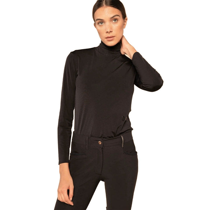 Dada Sport Consul Ladies Funnel Collar Long Sleeve T-Shirt, Black