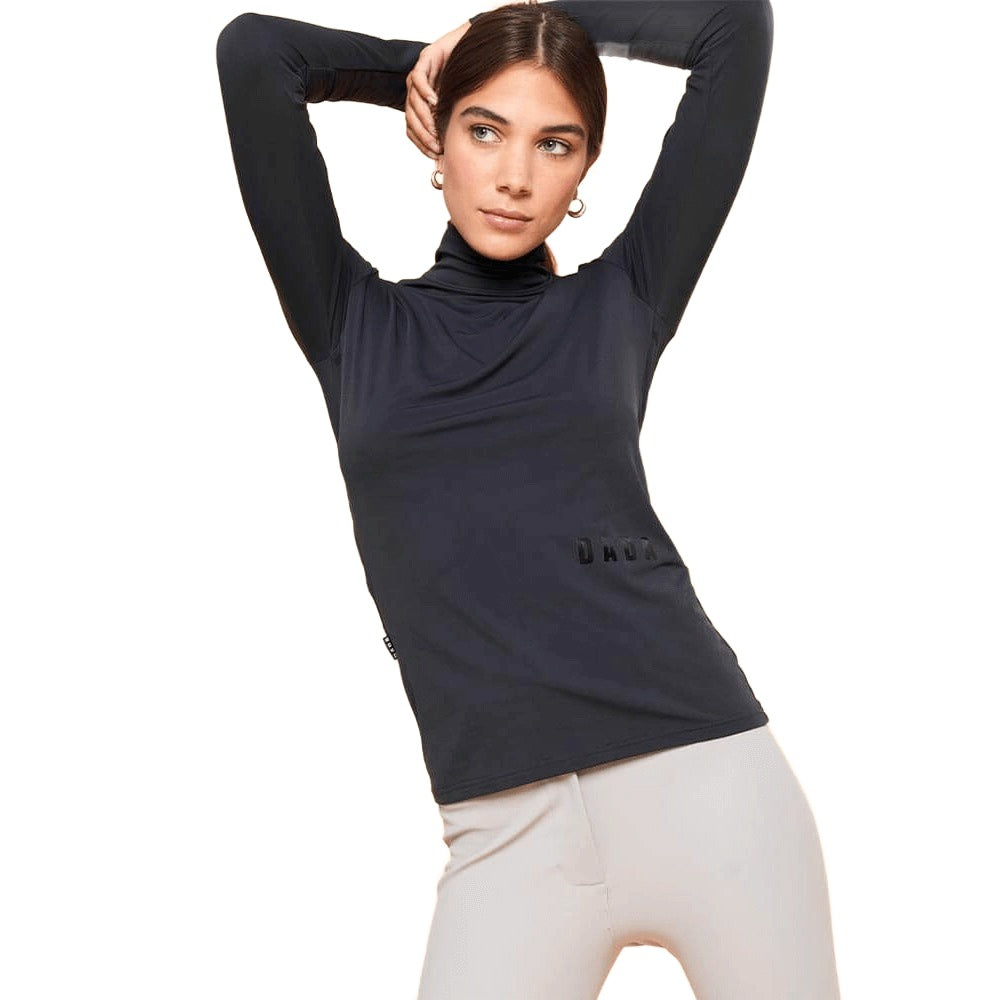 Dada Sport Consul Ladies Funnel Collar Long Sleeve T-Shirt, Thunderstorm