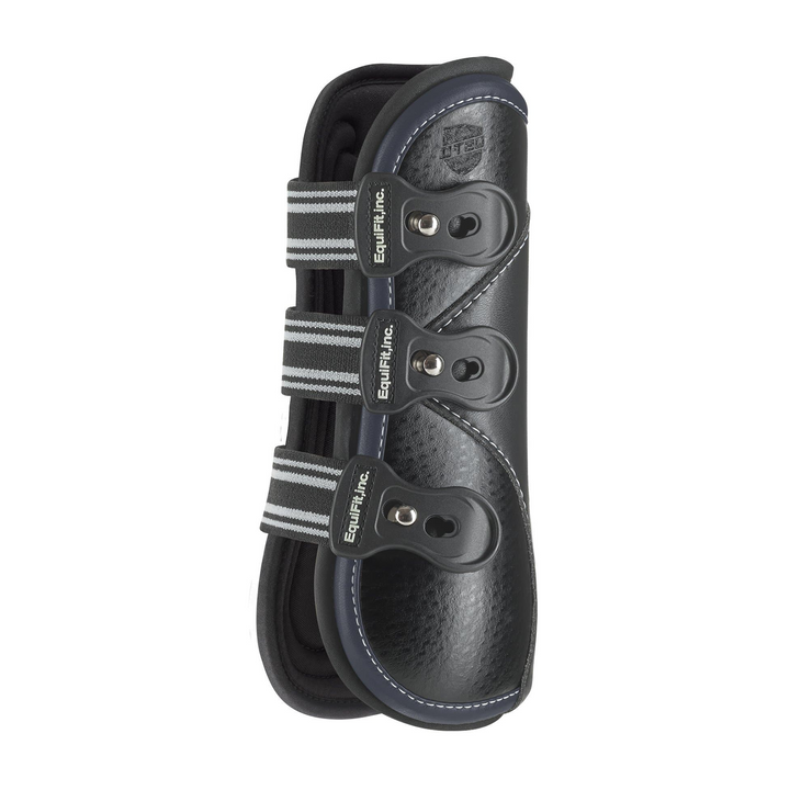 Equifit D-Teq Front Boot with ImpacTeq Liner, Black w/ Navy Binder
