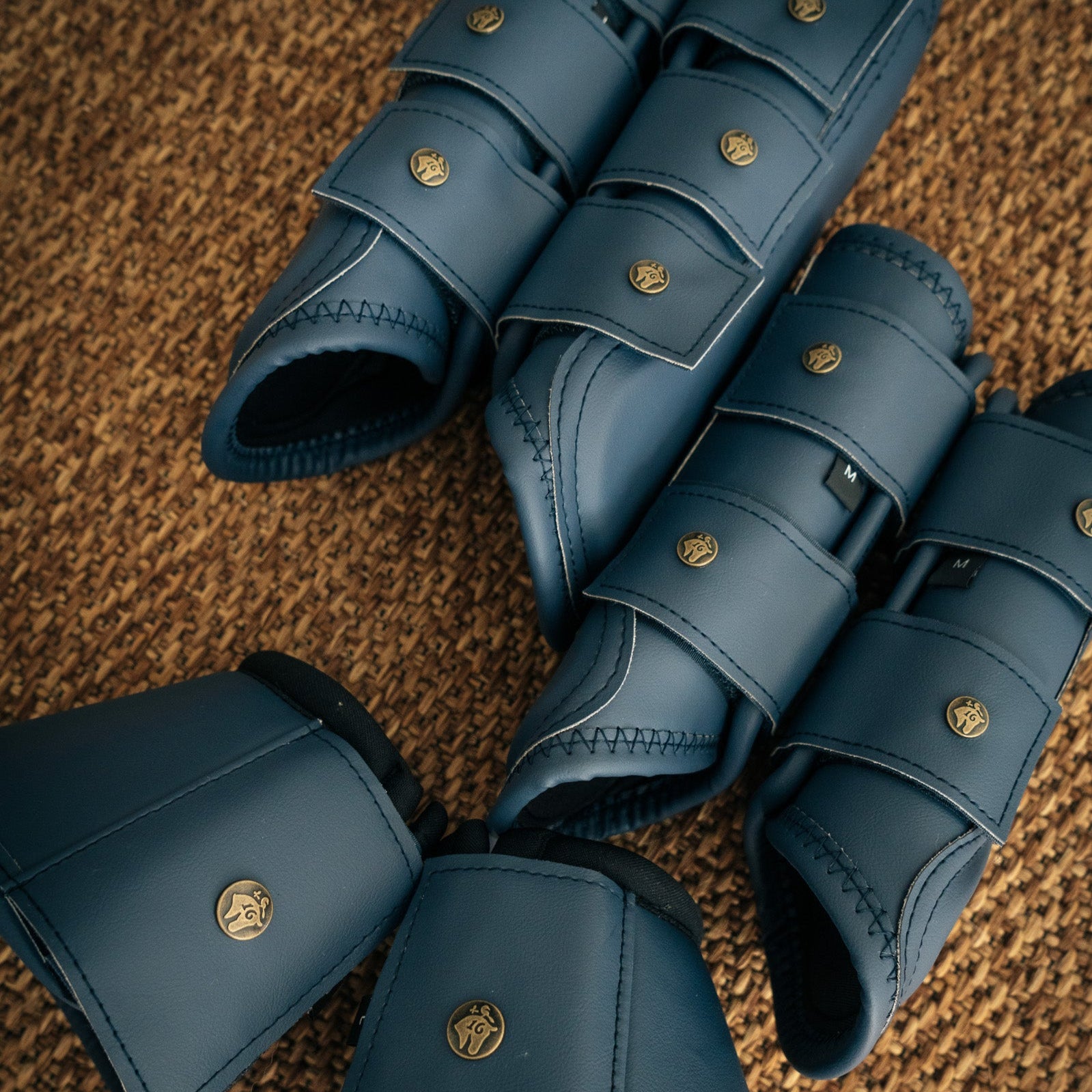 Sixteen Cypress Leatherette Splint Boots, Navy