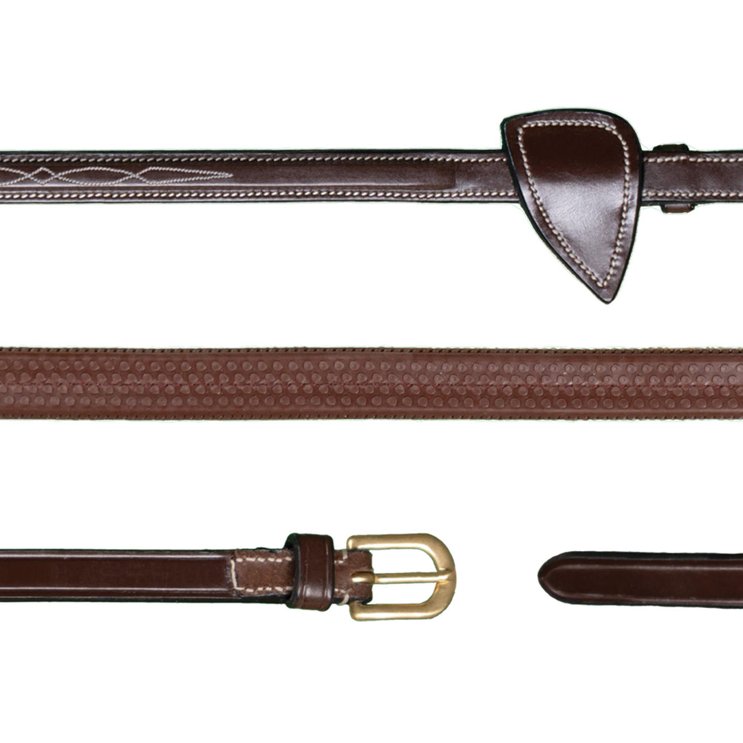 Dy'on 1/2 Rubber Reins Brown Full, D Collection