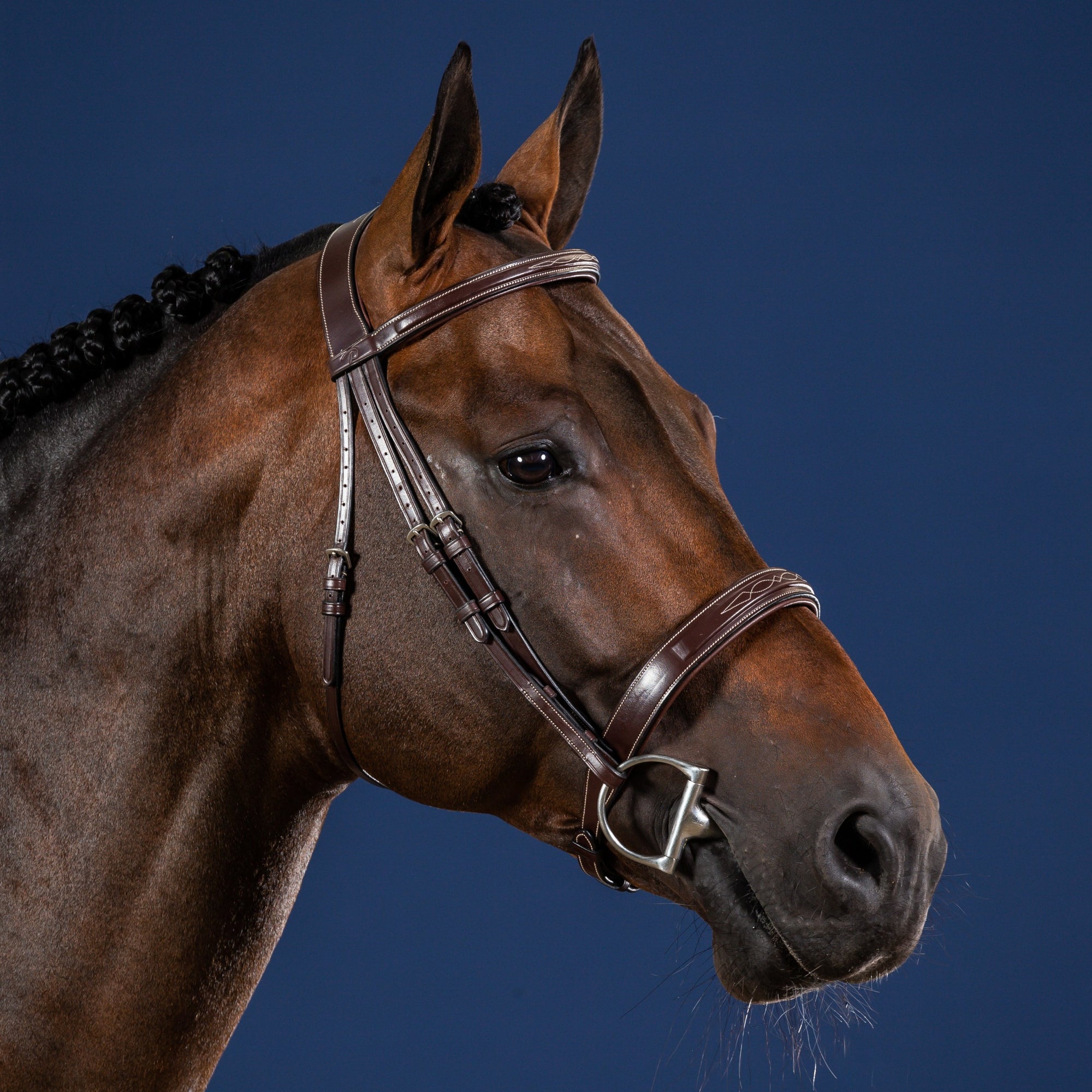 Dy&#39;on Wide Noseband Hunter Bridle, Brown, US Collection