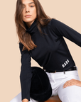 Dada Consul Ladies Funnel Collar Long Sleeve T-Shirt, Navy