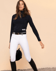 Dada Consul Ladies Funnel Collar Long Sleeve T-Shirt, Navy