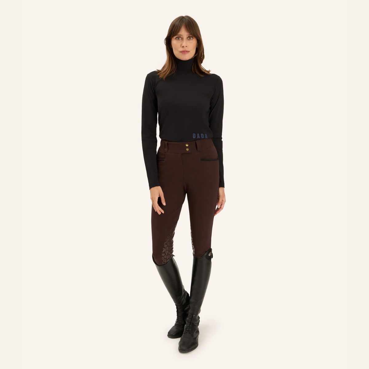 Dada Sport Consul Ladies Funnel Collar Long Sleeve T-Shirt, Midnight
