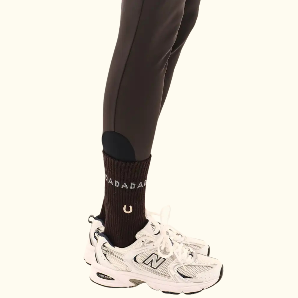 Dada Sport Molsy Riding Socks 2 pack, Vert Tennis / Terre Brulee