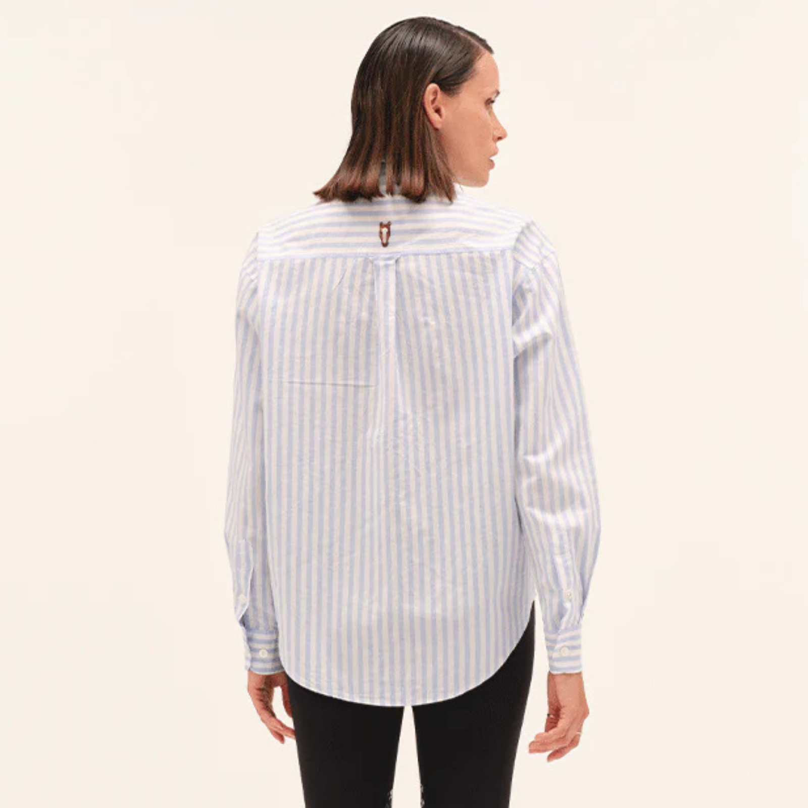Dada Sport Olga Ladies Technical Riding Shirt, Blue Striped
