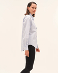 Dada Sport Olga Ladies Technical Riding Shirt, Blue Striped