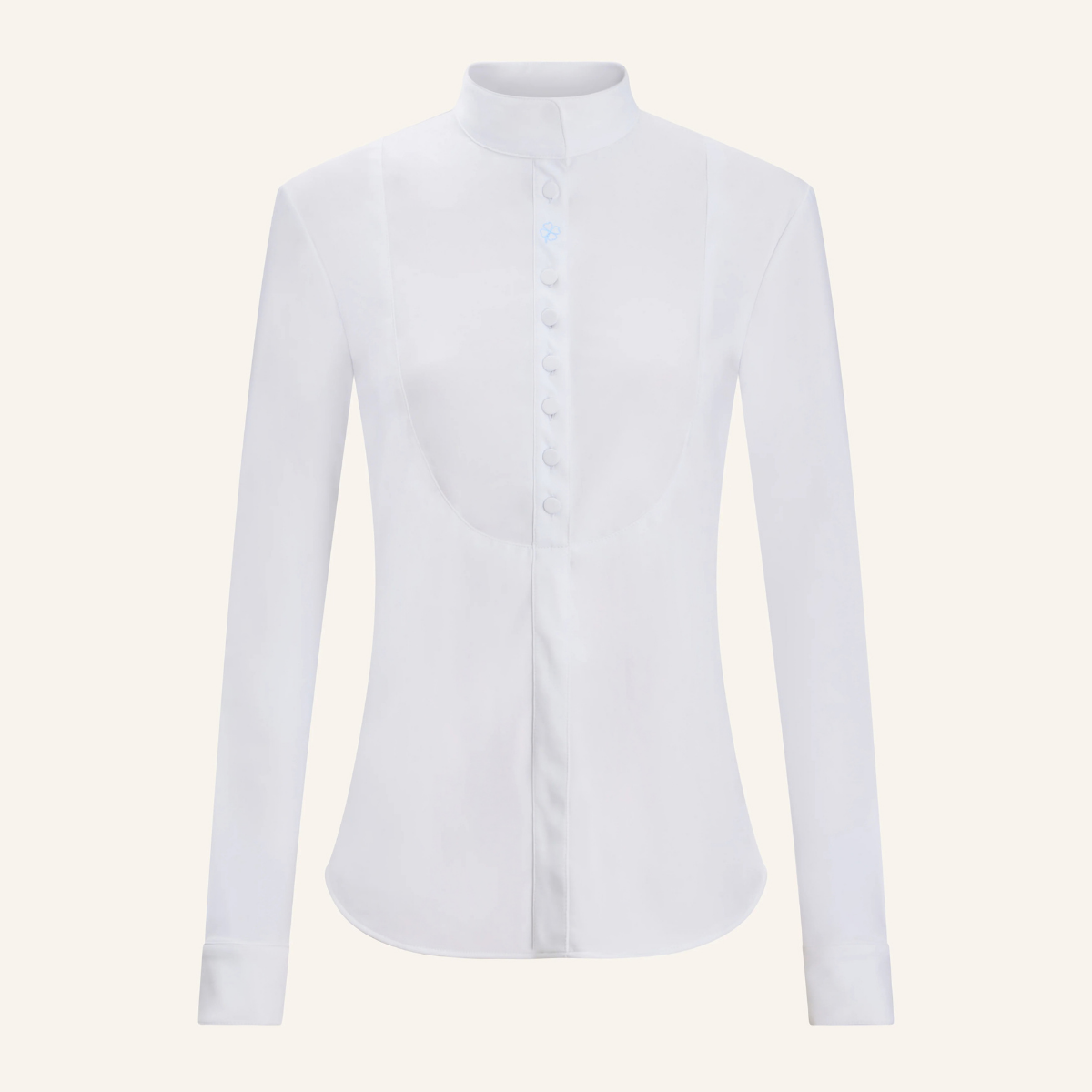 Dada Sport Opale Ladies Long Sleeve Competition Shirt, White