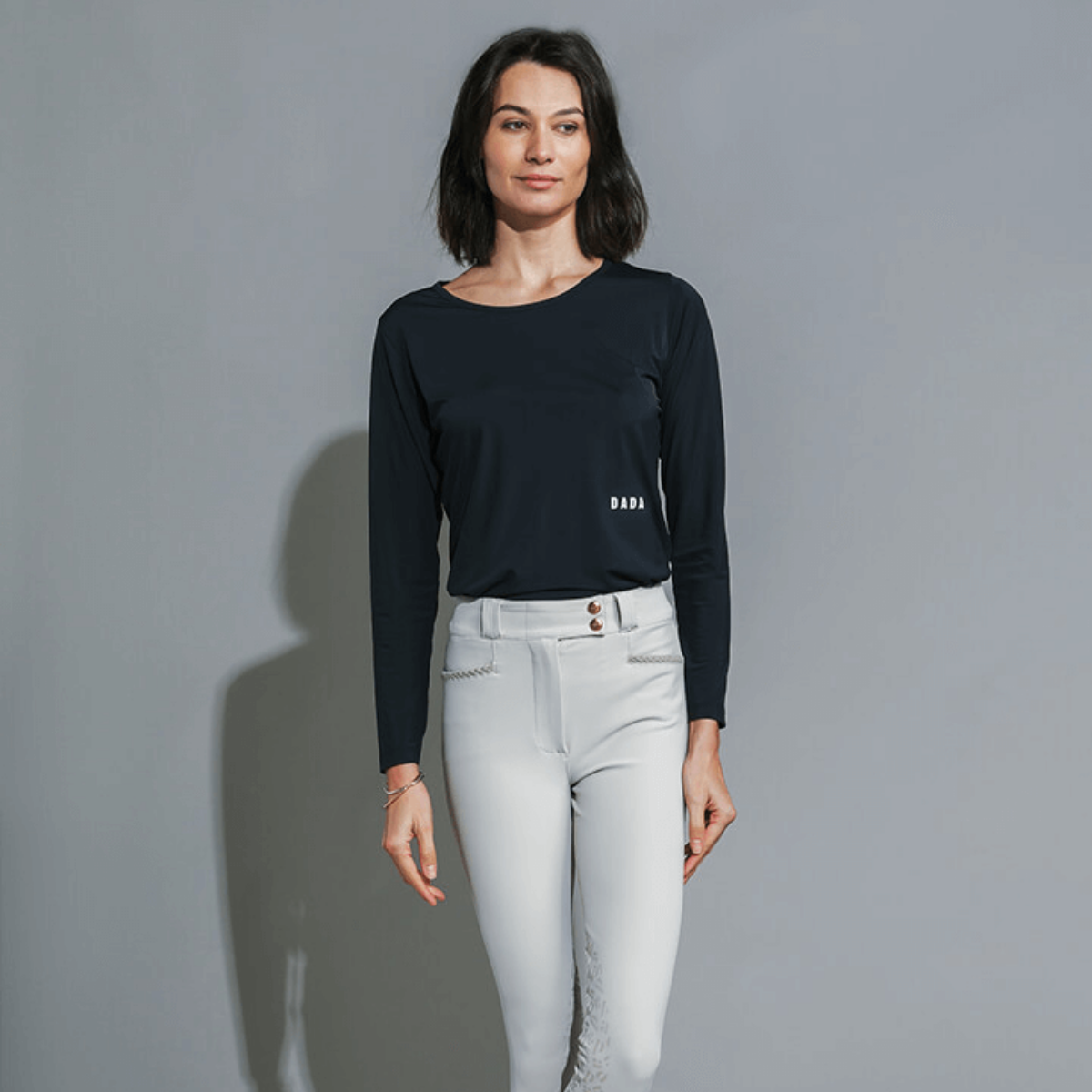 Dada Sport Betty Ladies Long Sleeve Training Shirt, Black