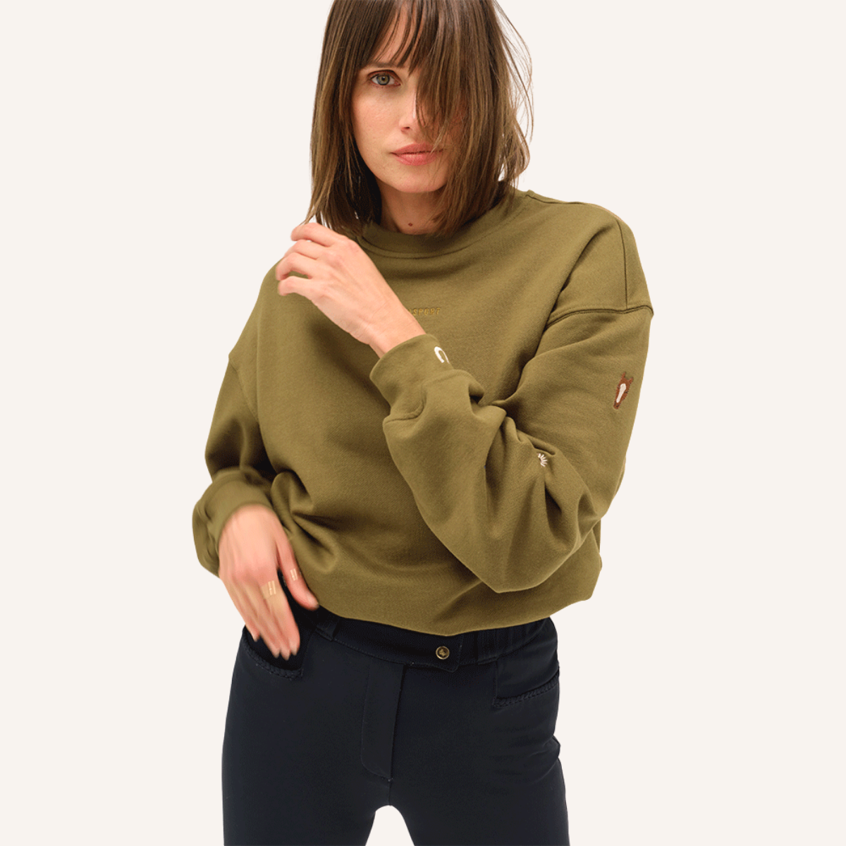 Dada Sport Birman Ladies Cotton Sweatshirt, Amber Gold