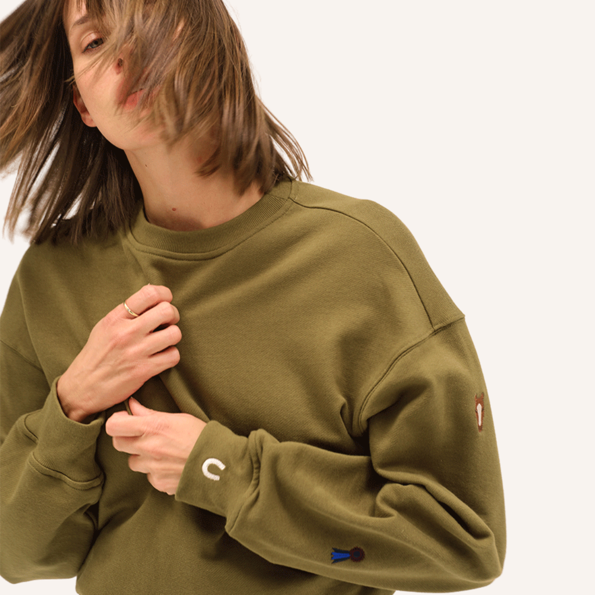 Dada Sport Birman Ladies Cotton Sweatshirt, Amber Gold